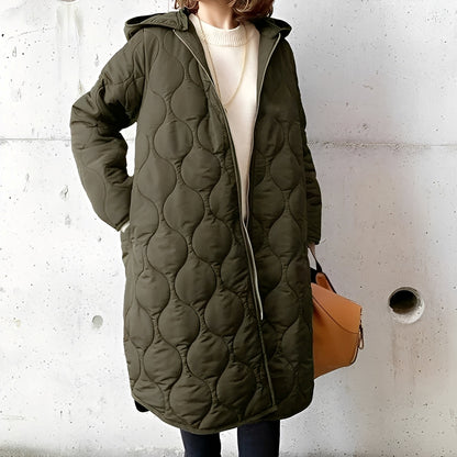 Priscilla – Parka casual con capucha y estampado