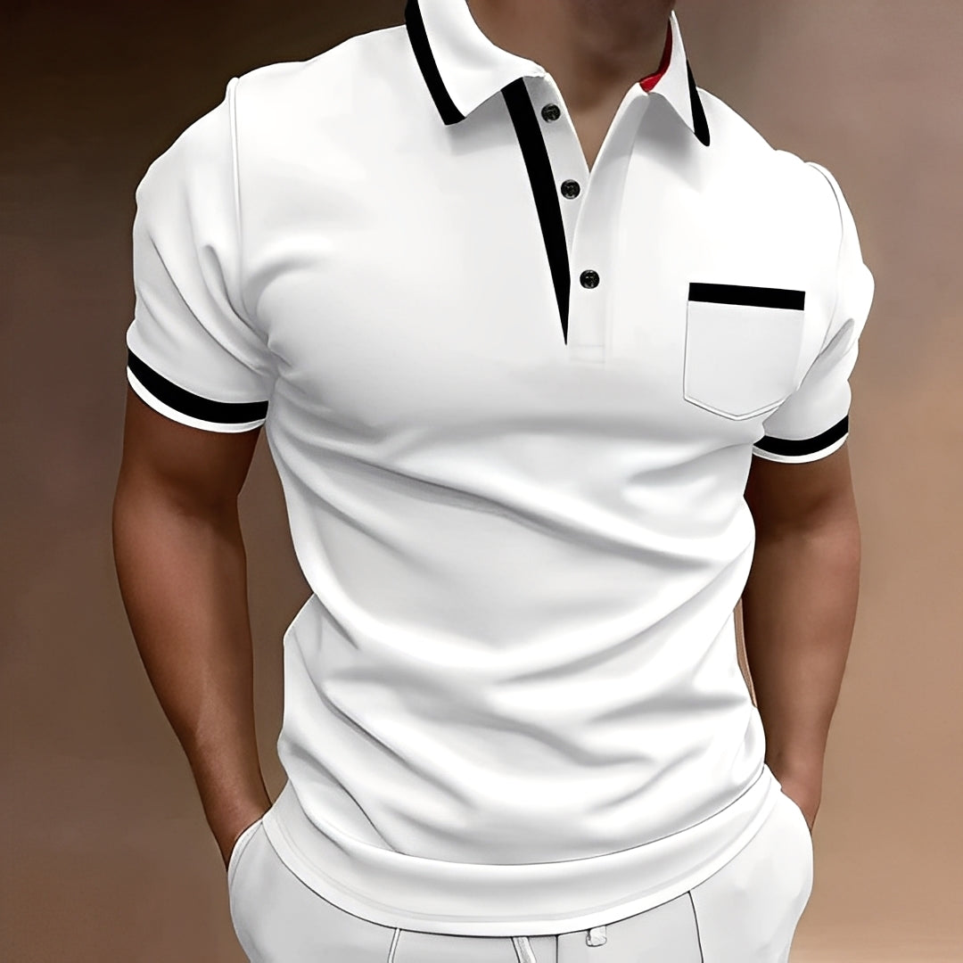 Callahan - Polo moderno con bolsillo para hombres