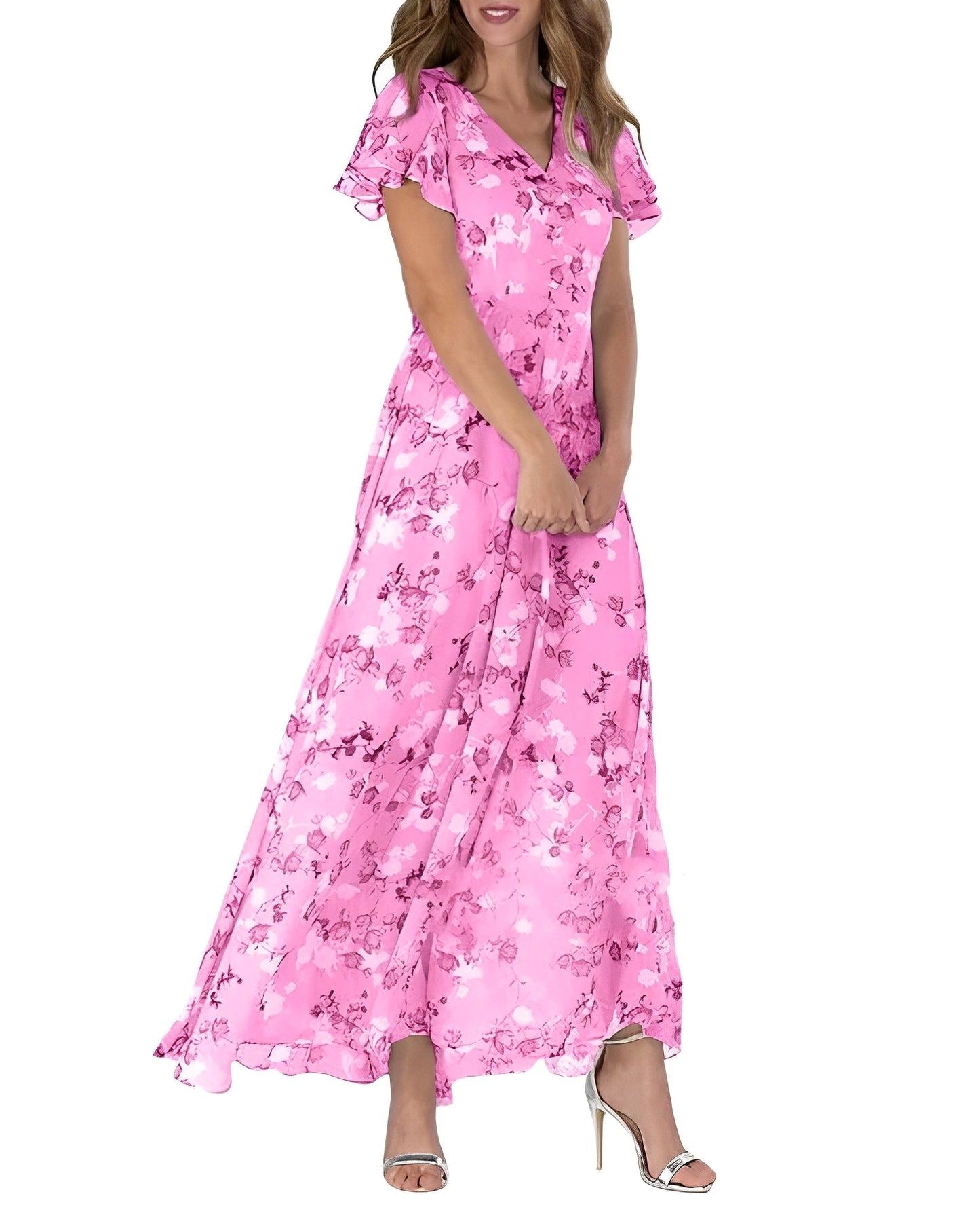 Leona – Maxivestido de verano con estampado de flores