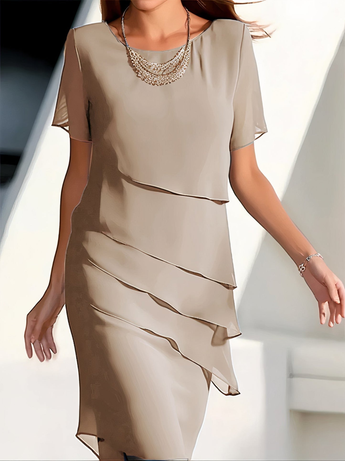 Daria – Vestido de Gasa en Capas
