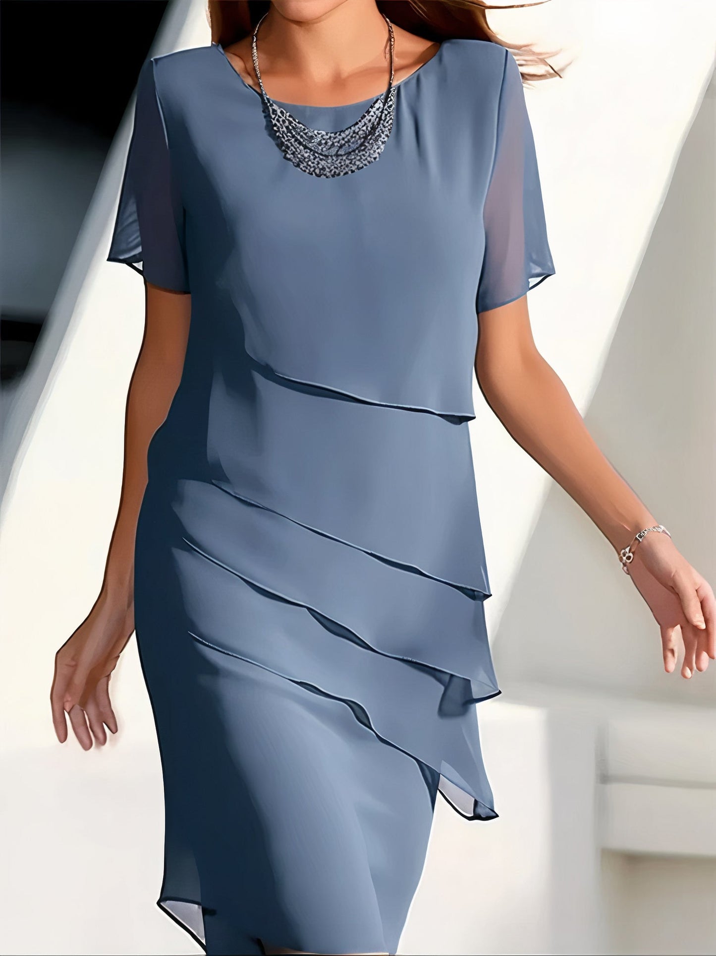 Daria – Vestido de Gasa en Capas
