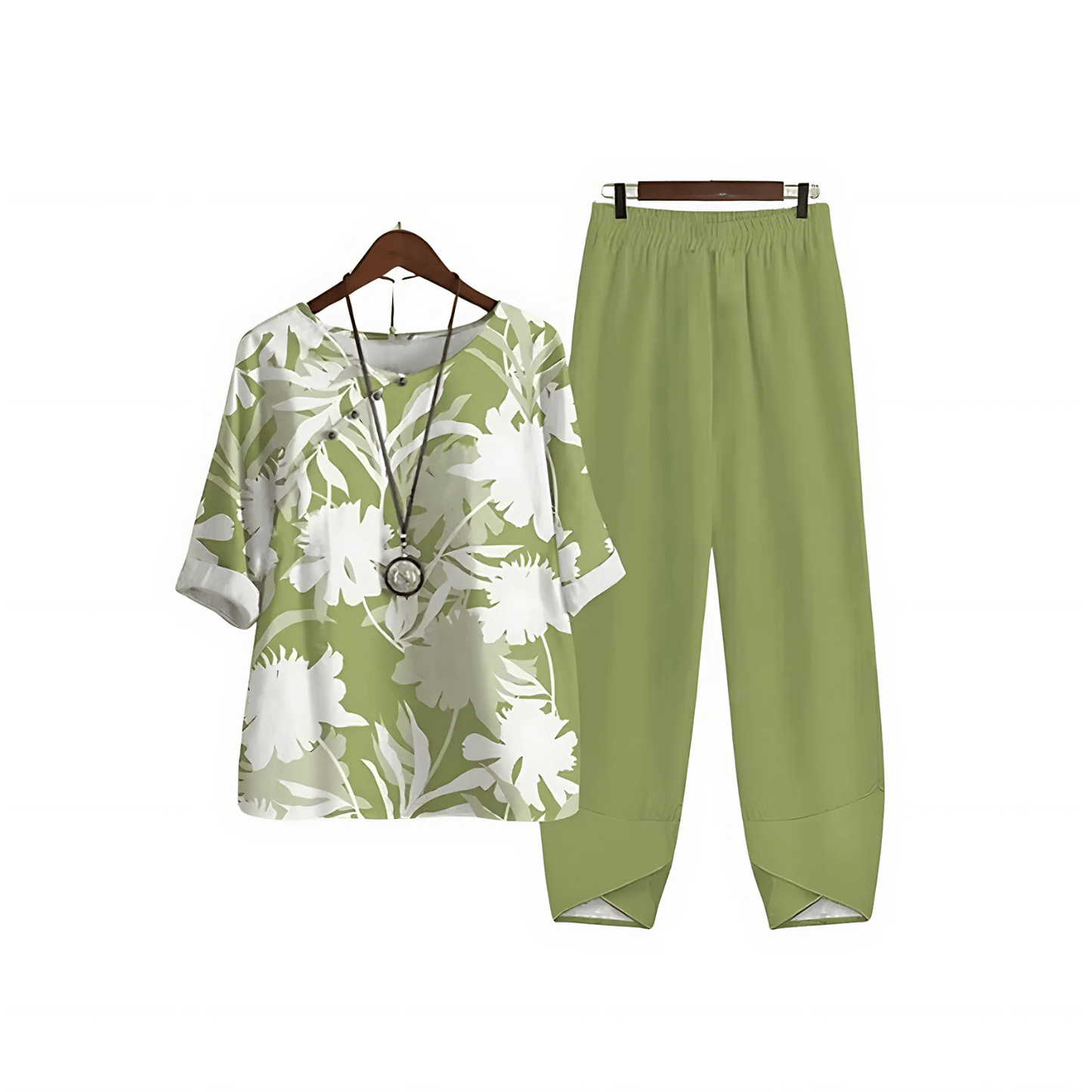 Katarina – Conjunto de Blusa y Pantalones Estampados