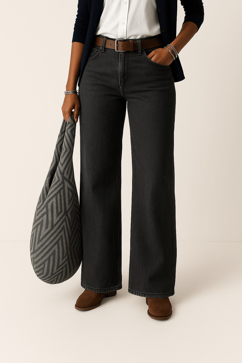 Majken – Jeans de Denim de Pierna Ancha