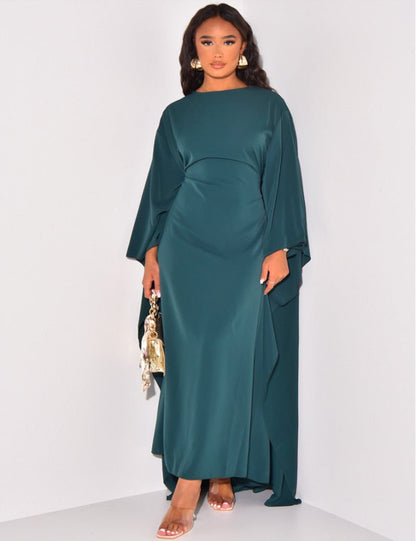 Marleen – Maxivestido con capa fluida