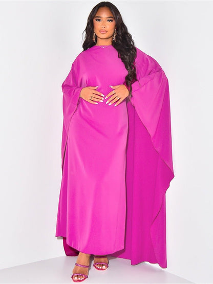 Marleen – Maxivestido con capa fluida
