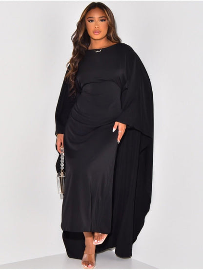 Marleen – Maxivestido con capa fluida