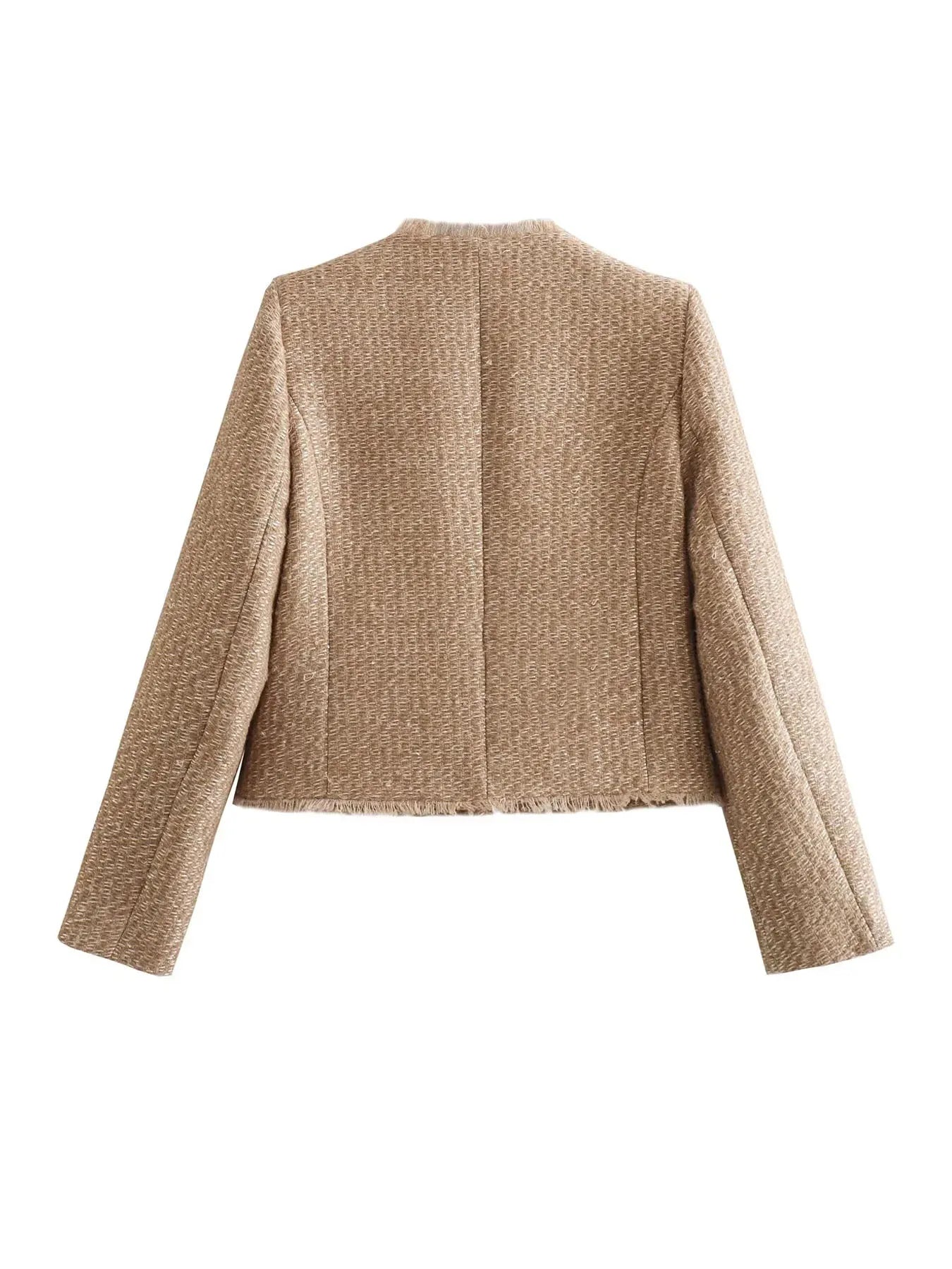 Melinda – Blazer de tweed en diseño clásico