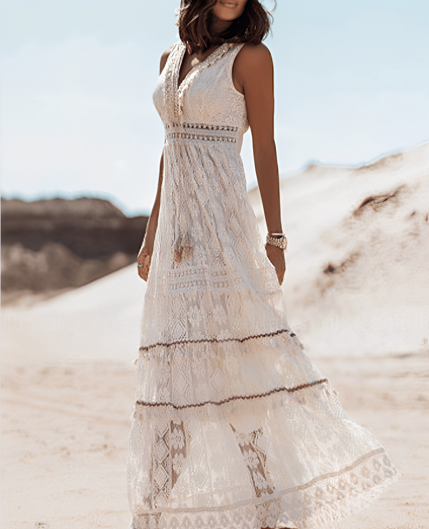 Paige – Vestido de Encaje Boho