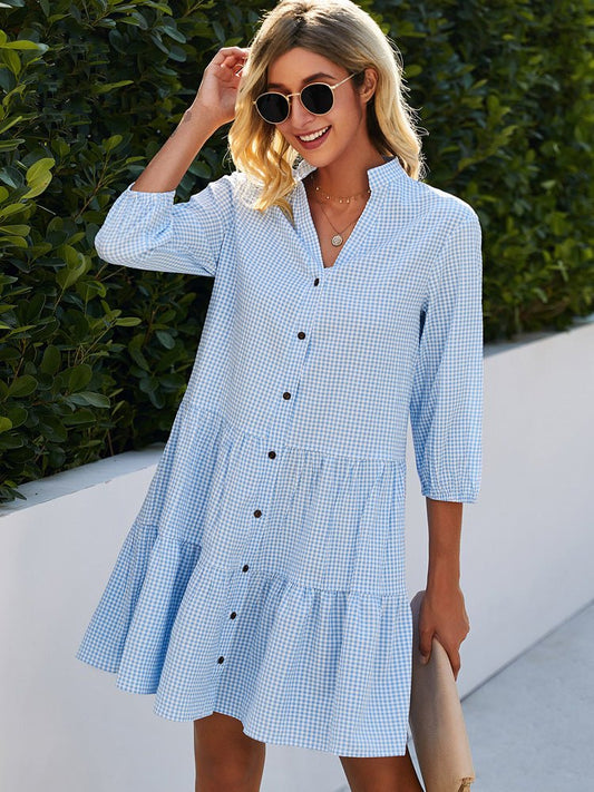 Tuva – Vestido Suave a Cuadros