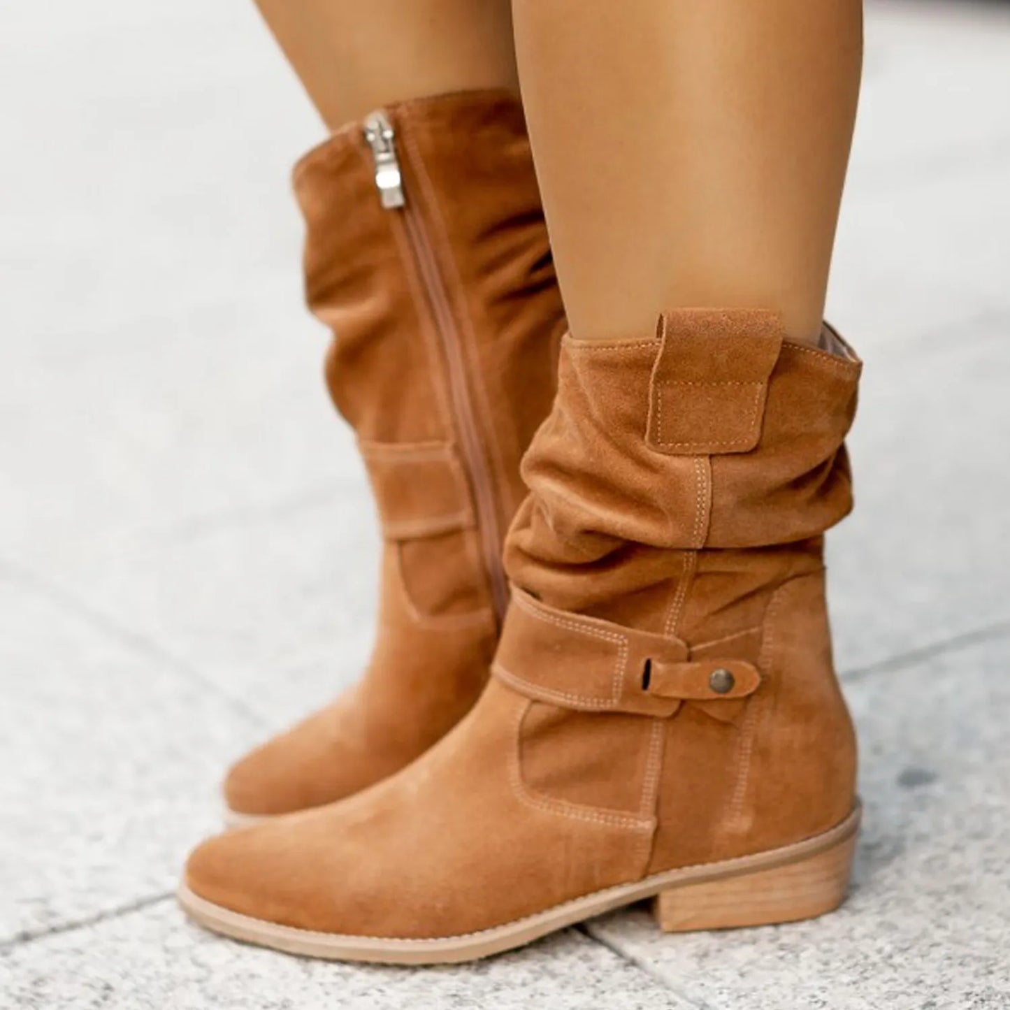 Elisa – Botines de Ante | Chic & Confortable