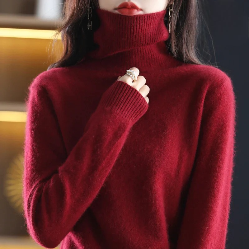 Letizia – Elegante Suéter de Cuello Alto