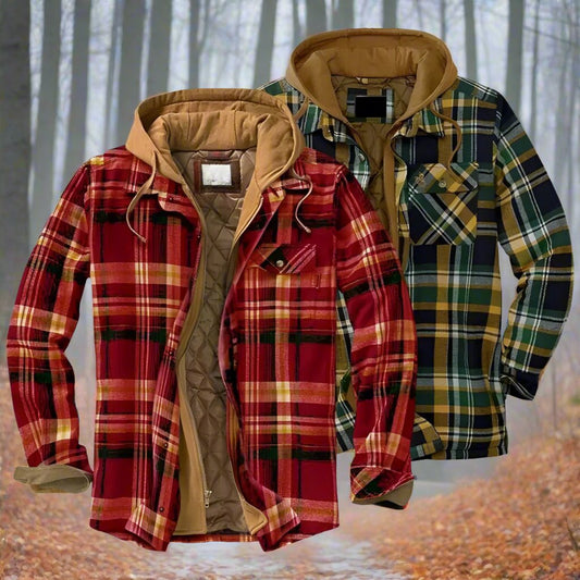 Ormond – Chaqueta de Invierno Cuadros con Capucha