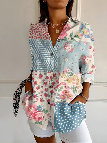 Marleen – Blusa con botones y mangas largas