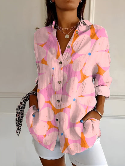 Marleen – Blusa con botones y mangas largas