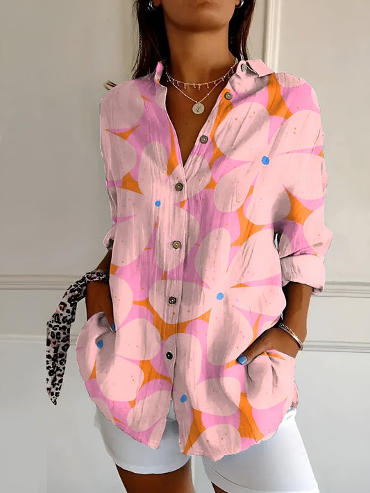 Marleen – Blusa con botones y mangas largas