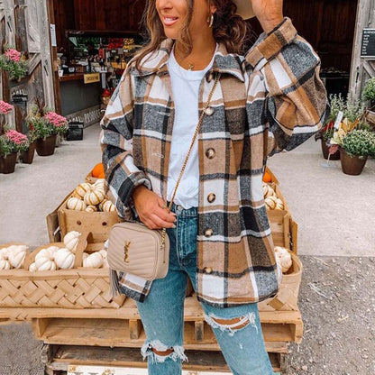 Anna – Camisa de Franela Oversize de Moda