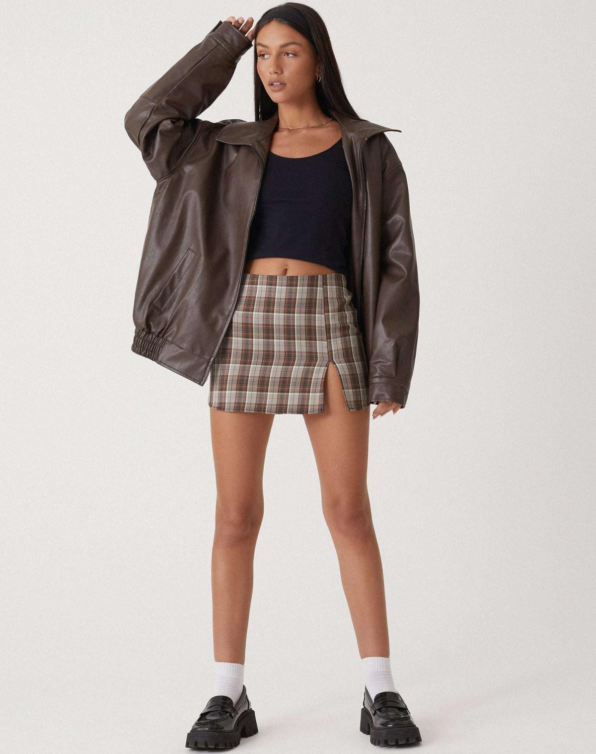 Anouk – Chaqueta de Cuero para Mujer Ancha
